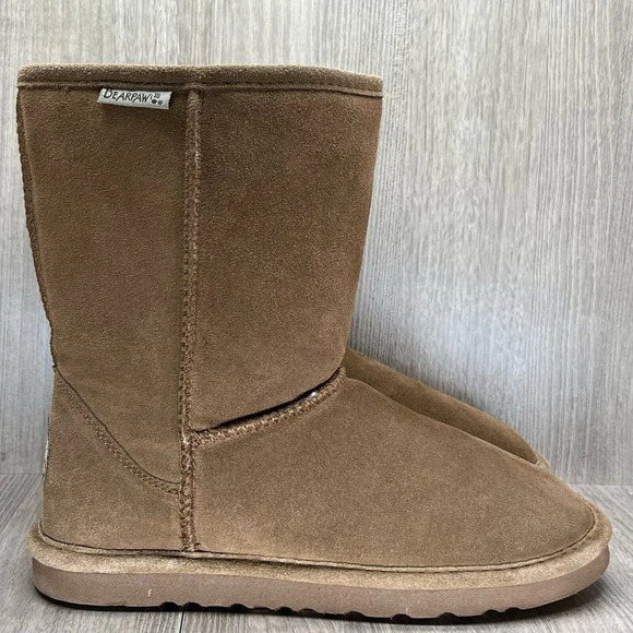 BearPaw Shoes - BEARPAW Boots Unisex Sz 9/10 Pull On Shearling Fleece-Lined Winter Suede Brown